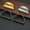 Anillo para Servilleta Semicírculo de Nueva Aleación Transfronterizo Pulido Forma de D Simple Metal Hotel Decorativo Hebilla para Servilleta Fabricante Mayorista