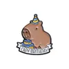 Nuevo Broche Lindo de la Serie Capibara Set Creativo y Único de Insignias con Forma de Caricatura de Capibara