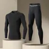 Conjunto de Mallas de Nuevo Estilo para Hombres, Ropa para Correr y Entrenamiento de Fitness, Ropa Térmica Deportiva, Pantalones Interiores de Alta Elasticidad, Conjunto para Montañismo