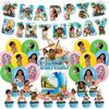Maravilla Oceánica Moana Tema Moana Decoración de Fiesta de Cumpleaños Fondo Arreglo de Pared Producto Bandera Globo
