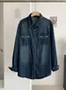 Jaqueta Camisa Jeans KEKEZOON, Comprimento Médio, Nova Casual Solta para Início do Outono, Manga Longa Bordada 8684