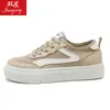 28155 Sapatos Femininos de Malha Respirável 2026 Primavera e Verão Sapatos Brancos de Solado Grosso Sapatos de Malha Versáteis Sapatos Casuais Estilo Hong Kong Tênis da Moda