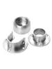 304201 Base Redonda de Acero Inoxidable para Tubo de Armario Barra de Ropa Base Fija Base Redonda para Barra de Ropa Secado Accesorios para Tubo de Acero