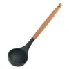 Venta al por mayor de fábrica Amazon Juego de utensilios de cocina de silicona con mango de madera Juego de 11 piezas Utensilios de cocina Olla para cocinar Pala Cuchara