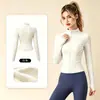 Jaqueta Esportiva de Lã Grossa para Outono e Inverno, Roupa Íntima Slim Fit para Corrida e Fitness, Top de Yoga