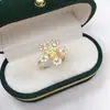 Aro de Flor para Anel DIY Anel de Pérola Aro Vazio Acessórios de Joia Zircônia Micro-Incustada Anel de Moda Ajustável no Atacado
