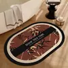 Alfombrilla de baño, con forma irregular, absorbente de agua, antideslizante, de tierra de diatomeas, para entrada de baño, inodoro y ducha, felpudo para el hogar