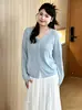 Jaqueta fina versátil de cor sólida para mulheres plus size, top casual, cardigã de malha solto outono 2026 para senhoras plus size