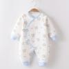 Mono de bebé de algodón puro sin hueso para otoño e invierno, mono de bebé recién nacido de primavera y otoño para hombre y mujer, ropa exterior cálida para bebé
