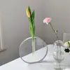 Jarrón Acrílico Colorido con Base de Rosa, Minimalista de Gama Alta para Escritorio Nórdico Ins Azul Klein Arreglo Floral