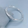 Pulseira de Prata Esterlina 9999 Feminina Mobius Martelo Sólido Aberta Moda de Nicho Elegante Jovem Pulseira