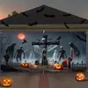 Banner de Decoración para Fiesta de Halloween de Venta Caliente Transfronteriza Estilo Terror Patrón de Calabaza Decoración de Fondo de Halloween