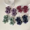 Brincos de Flores Artificiais Grandes Exagerados Super Fada para Mulheres, Personalizados, Requintados, Elegantes, Modernos e Versáteis