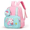 Nova Mochila Escolar Infantil Desenho Animado Fofa Mochila de Jardim de Infância com Estojo Suit para Menina de 3-4-5-6 Anos