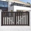 Puerta de patio de aluminio Bodun, puerta de patio china, puerta eléctrica, puerta doble de aleación de aluminio para patio de pared de hierro de estilo rural