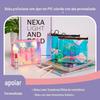 Bolsa Cosmética de PVC Colorida Personalizada com Zíper, Bolsa Personalizada com Puxador para Armazenamento de Produtos de Beleza, Bolsa de Higiene a Laser Personalizada