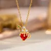 Europeu e Americano Transfronteiriço Novo Papai Noel Árvore de Natal Microincrustado Esmalte Gotejado Colar Meninas Natal Outono e Inverno Corrente da Clavícula