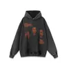 Camiseta de Manga Corta para Hombre Transfronteriza Europea y Americana Vintage Hip-Hop Impresión Directa por Spray Versión Grande Oversize Camiseta Básica de Algodón Puro