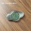 Posavasos de Aleación de Plata Antigua China, Posavasos de Bambú, Aislamiento Térmico, Soporte para Taza de Té, Platillo, Accesorios para Juego de Té Kung Fu con Estante de Almacenamiento