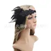 Amazon Explosiones Diadema de Plumas Europea y Americana Accesorios para el Cabello de Plumas Diadema de Plumas con Borla de Diamantes Vintage Tocados de Novia