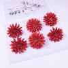 Flor Artificial Folha de Pinheiro Crisântemo Flor de Seda Cabeça de Flor Falsa diy Material Artesanal Decoração de Casa Acessórios para Cabeça Vestuário Acessórios Florais