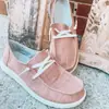 Atacado transfronteiriço tamanho grande sapatos casuais femininos 2020 Outono Novo mocassins planos de cadarço para quatro estações