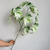 12 Folhas de Begônia Folhas de Chuva de Primavera Flores Artificiais de Casamento Fotografia Planta de Casa Decoração Floral Mori Vestido Suave Simulação Plantas Verdes