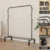 Tendedero de balcón, tendedero móvil de pie con ganchos, almacenamiento para dormitorio, tendedero de doble barra