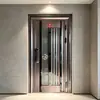 Porta de Entrada Antifurto Grau A Estilo Coreano Porta de Entrada Aço Inoxidável Resistente a Arrombamento Porta Principal Cor Bronze Antigo com Porta Interna para Ventilação