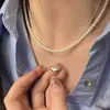 Colar Ins Simples Estilo Coreano em Prata S925 para Mulheres com Pingente de Coração de Pêssego Tridimensional, Acessório de Moda Delicado e Versátil