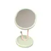 Espejo de Maquillaje de Escritorio, Lindo Espejo de Tocador de Mesa Estilo Crema, Espejo Portátil de Belleza y Almacenamiento de Joyería