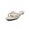 Sandalias de Piel de Vaca de Primera Capa de una Sola Tira para Mujer, Pantuflas de Tacón Bajo, Nuevo Estilo de Verano, Piel Genuina, Puntera Redonda, Punta Abierta, Sandalias Casuales para Mujer
