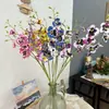 Flor artificial alta calidad 3D orquídea danzante flor falsa pensamiento flor de boda arreglo floral línea floral a juego flor accesorios para fotografía decoración