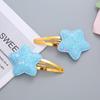 Pinza para el pelo de estrella brillante de color caramelo coreano para niñas, pinza para el pelo de estrella de cinco puntas de color macarrón para niños, pinza lateral