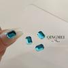 Pedras Preciosas Verdes Rhinestones Octogonais de Fundo Plano Rhinestones Mistos K9 Qualidade Textura Adesivos para Decoração de Unhas DIY