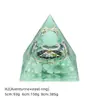 Pirâmide de Bola de Cristal Natural 5/6/8cm Ornamento de Mesa Chakra Cascalho Colorido Pirâmide de Resina Epóxi