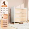 Armário de Armazenamento de Aço Prateleira de Armazenamento Doméstico Estante de Livros para Quarto Armário de Armazenamento Multi-Camadas de Piso para Varanda com Porta Armário de Armazenamento para Sala de Estar