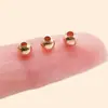 Contas Redondas com Furo Grande Contas Banhadas a Ouro Contas Prateadas Preto Gunmetal Ouro Rosa Contas Soltas Contas Espaçadoras Pulseira Colar DIY Acessórios de Joias