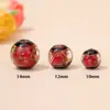 Cuentas redondas de esmalte gris fragante, pulsera de cuentas a mano, regalos hechos a mano, cuentas de oro antiguo, cuentas al por mayor, accesorios para joyería