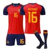 2627 Copa do Mundo Nº 10 Argentina Nº 19 Espanha Nº 7 Portugal México Conjunto de Uniforme de Futebol Camisa
