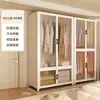 Guarda-Roupa Simples para Quarto, Uso Doméstico, Moradia Alugada, Armário de Armazenamento de Metal de Aço Carbono Resistente e Durável, Montado para Apartamentos Pequenos