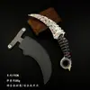 Mercancía de Fuga de la Zona Oscura: Cuchillo de Garra de Luna Creciente Modelo de Metal Adorno de Aleación Arma de Atrezo de Juego Equipo, Sin Afilar