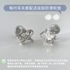 Aretes de estrella brillantes tridimensionales con aguja de plata 925 para mujer, nicho de alta gama, aretes asimétricos de circonita, aretes de temperamento