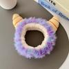 Nueva Diadema de Monstruo de Dibujos Animados en Bloques de Color para Mujer, Adecuada para Lavarse la Cara, Aplicarse Mascarillas Faciales, Diadema Antideslizante, Accesorio para el Cabello Lindo y Original