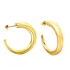 Pendientes Personalizados de Acero Inoxidable Europeos y Americanos, Estilo de Moda Ins Galvanizado, Pendientes de Gancho Metálico Simple con Corte Exagerado para Mujeres