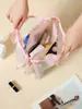 Bolsa Cosmética Colorida para Mujer Nueva Primavera Estilo Coreano Simple y Versátil Bolso de Mano Gran Capacidad Alta Apariencia Malla Transparente