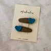 Pinza para el pelo de terciopelo con forma de corazón y flores estilo coreano para principios de otoño para mujer, modelo nuevo 2025, pinza dulce para flequillo para niñas