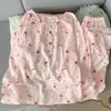 Pijama de Algodón Nube con Cuello Redondo al por Mayor para Mujer Otoño e Invierno Popular para Mujer 2025 Nuevo Ropa de Casa Traje de Pantalón de Manga Larga