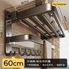 Estante para Toallas de Aluminio Espacial Color Gunmetal Estante de Baño Estante de Almacenamiento Estante para Toallas de Baño Gancho de Cocina Ferretería para Baño