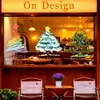 Decorações de Natal 2026 Adesivos para Porta de Vidro Layout de Cena de Restaurante Adesivos de Janela Árvore de Natal Decorações Eletrostáticas para Janela